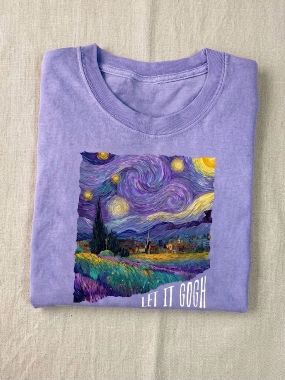 Comfort Colors Let It Gogh T-shirt Van Gogh Inspired Art Lover Gift Aesthetic